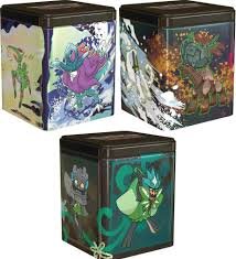 Pokèmon 3 er Set Stapel Tins Frühjahr Q1/2025 mit Treasures of Ruin & Mysterious Paradox Pokemon & Ogerpon  OVP DE