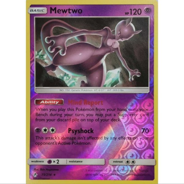 Mewtwo 75/214  Rare Reverse Holo - Englisch NM