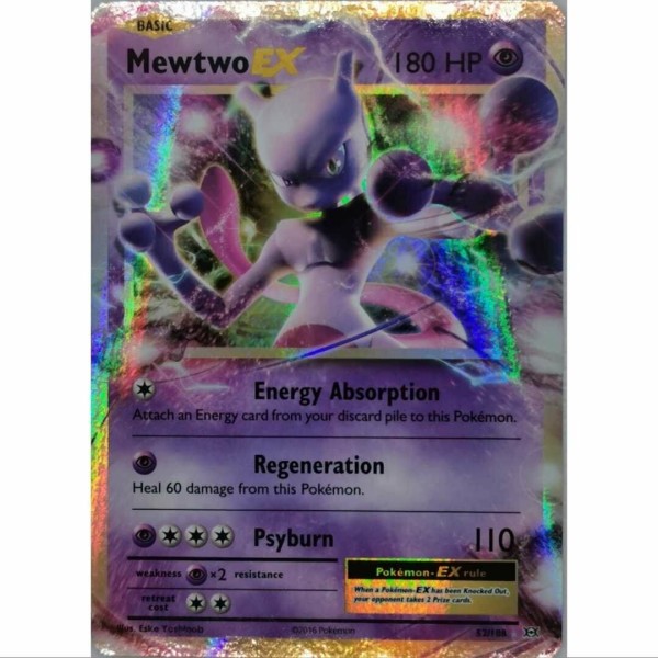 Mewtwo EX 52/108 Ultra Rare Pokemon Englisch NM/Mint