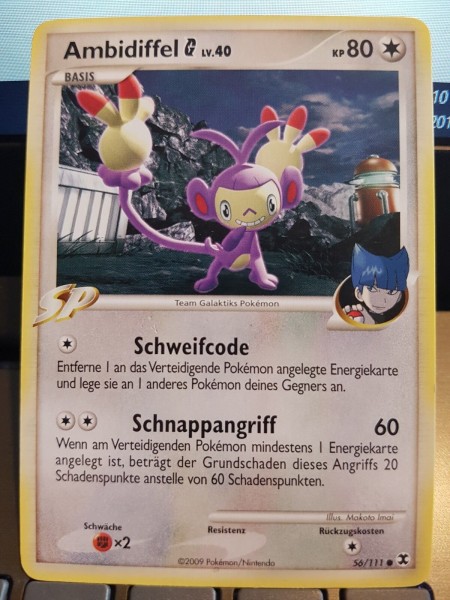 Pokemon Ambidiffel 56/111 Deutsch NM