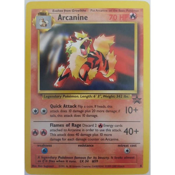 Pokemon Cards - Arcaine - Black Star Promo 6 - Englisch - NM