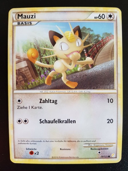 Pokemon Mauzi 75/123  - Heartgold Soulsilver - (2010) Deutsch LP/NM