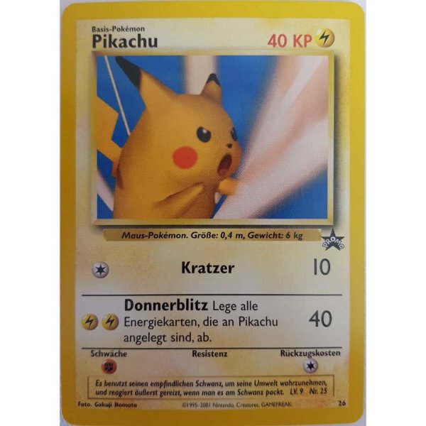 Pokemon Pikachu Promo 26 Deutsch NM