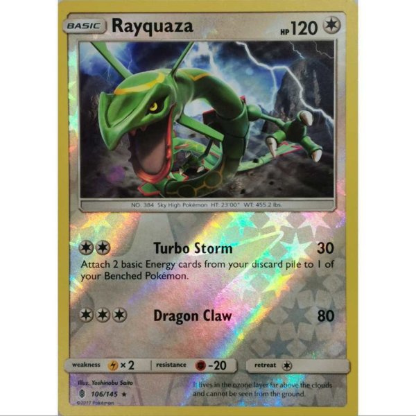 Pokemon Rayquazza 106/145  - Reverse Holo -  Englisch NM