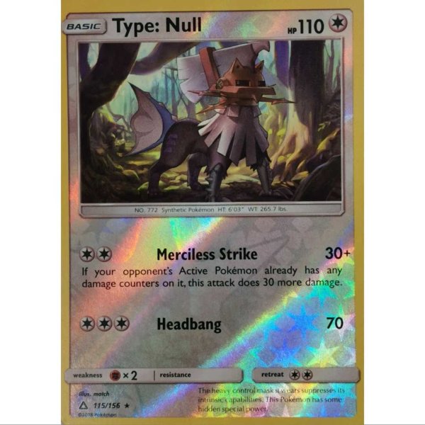 Pokemon Type Null 115/156 - Ultra Prism Revers Holo Rare - Englisch NM