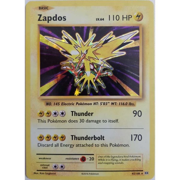 Zapdos 42/108 Holo - XY Evolutions 2016 -Englisch NM