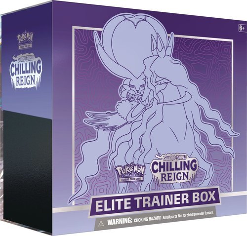 SWSH06- Sword & Shield Top Trainer Box 2 (Lila- Shadow Rider Calyrex)   Chilling Reign- OVP Englisch