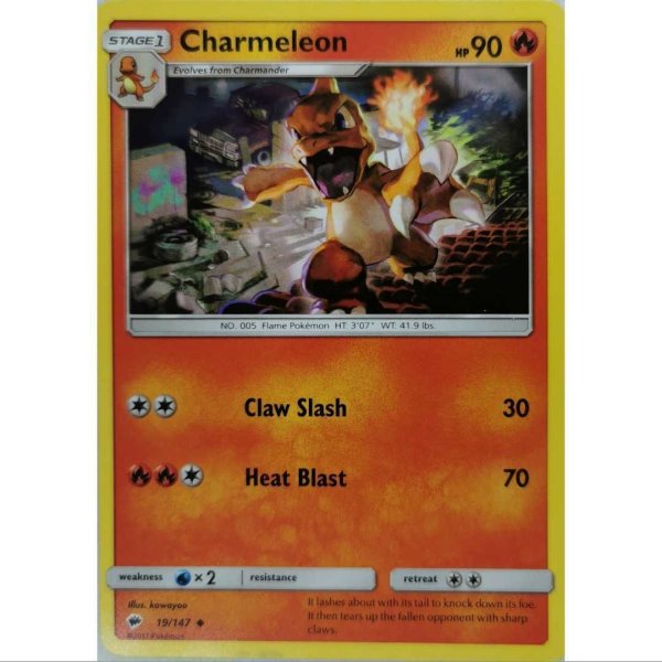 Charmeleon 19/147 Non Holo Pokemon - Burning Shadows - Englisch NM