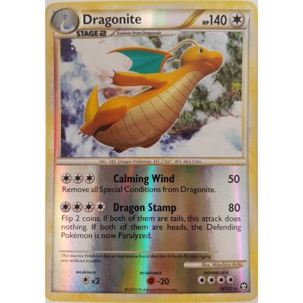 Dragonite 18/102 Rare Holo Reverse Pokemon - HS Triumphant - EN NM