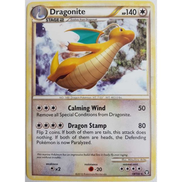 Dragonite 18/102 Rare Pokemon - HGSS Triumphant - Englisch NM