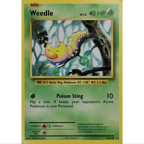 Pokemon - Weedle 5/108 Common XY  Evolution Englisch NM