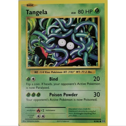 Pokemon - Tangela 8/108 Common XY  Evolution Englisch NM