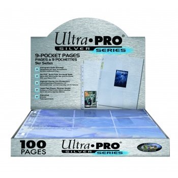 Ultra Pro - Silver 9-Pocket Pages (11Hole) Display 100 Stück