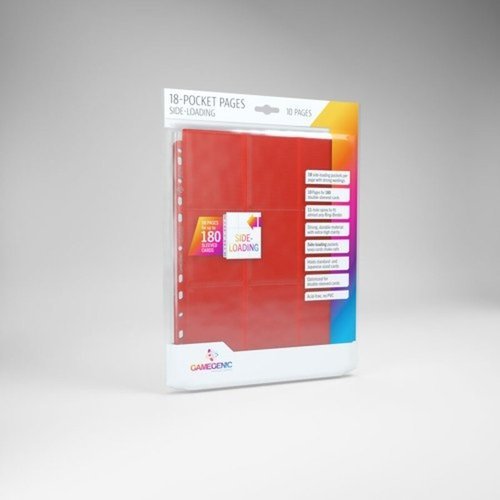 Gamegenic - Sideloading 18-Pocket Pages 10 Stück Red