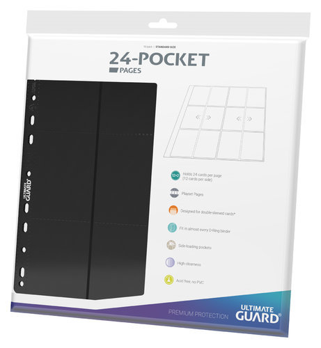 Ultimate Guard 24-Pocket Side-Loading Supreme Pages Standard Size Black (10)