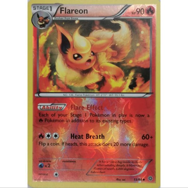 Flareon 13/98 Reverse Holo Pokemon - Ancient Origins - Englisch NM