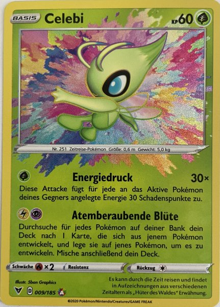 Celebi 009/185 Amazing Rare Pokemon Farbenschock Deutsch  Boosterfrisch