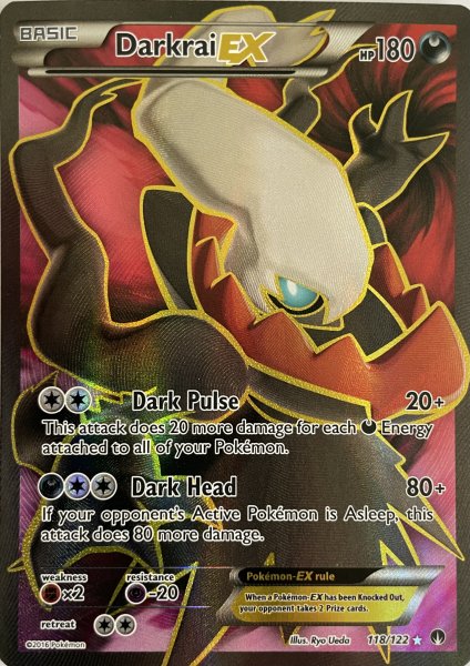 Darkrai EX 118/122 Full Art Ultra Rare Pokemon - XY Breakpoint - EN NM