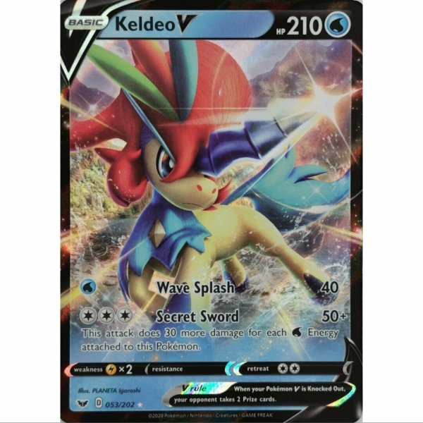 Keldeo V 053/202 Ultra Rare Pokemon SWSH Base EN/NM