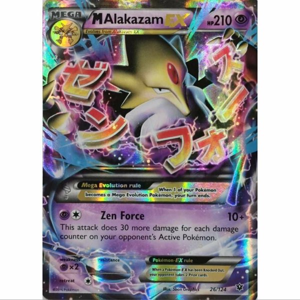 M.Alkazzam EX 26/124 Ultra Rare Pokemon Englisch NM