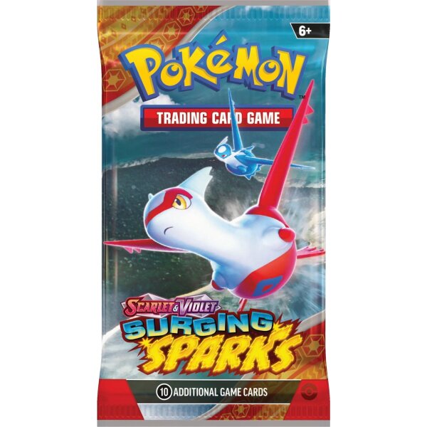 1 Sealed Booster Scarlet & Violet Pokemon SV08 Surging Sparks Englisch
