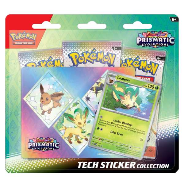 Pokemon Scarlet & Violet SV 8.5 - Prismatic Evolution - Sticker Collection Leafeon- Englisch
