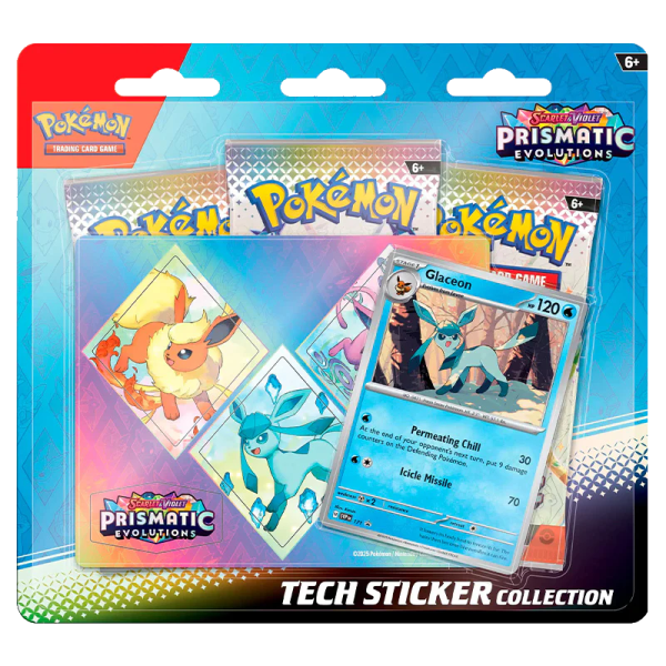 Pokemon Scarlet & Violet SV 8.5 - Prismatic Evolution - Sticker Collection Glaceon- Englisch