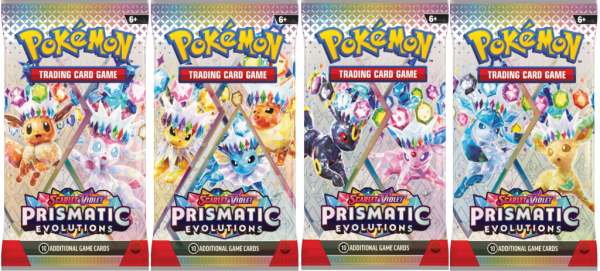 Pokemon Scarlet & Violet SV 8.5 - Prismatic Evolution - Artwork alle 4 verschiedenen Booster- Englisch